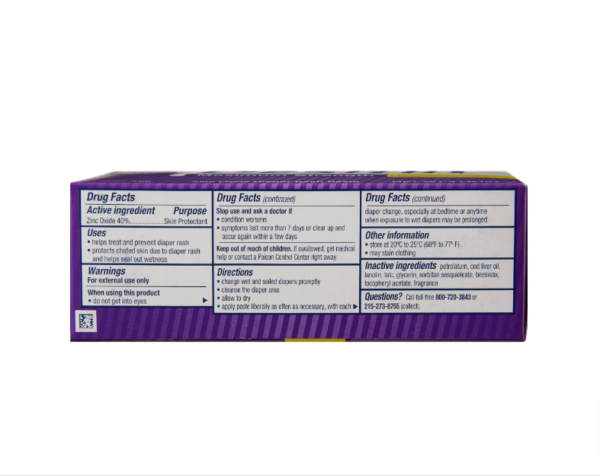 Hypoallergenic Desitin cream for soothing baby skin discomfort.